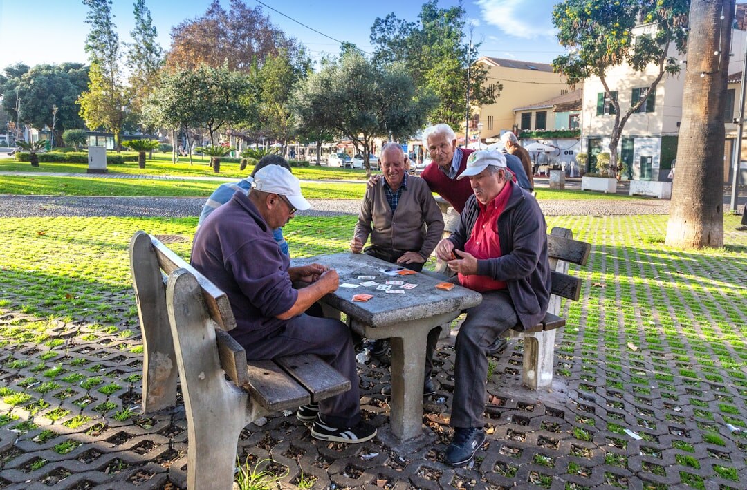 seniors socializing in group