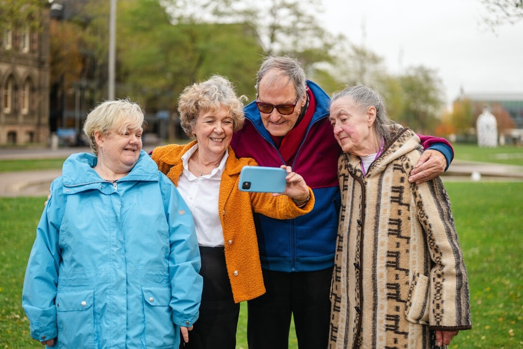 senior people exercising outdoors
