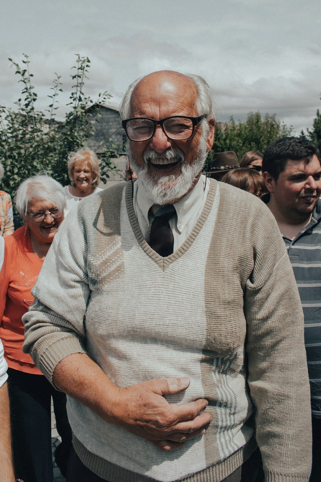 seniors laughing in group