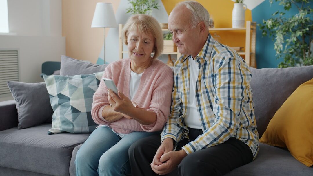 elderly people using fitness apps