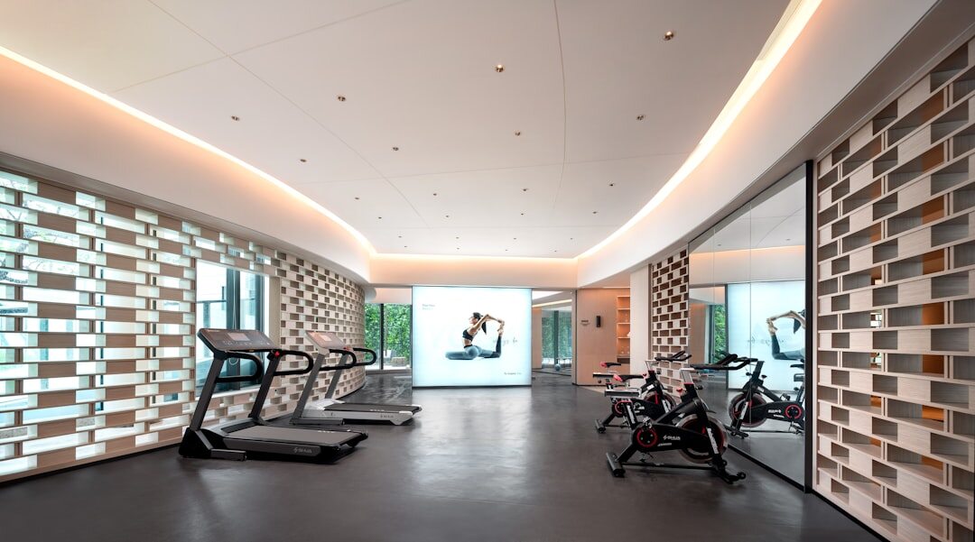 seniors exercising in modern center