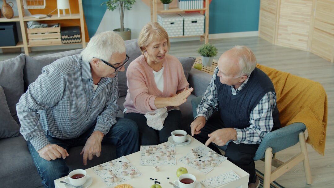 group of seniors chatting